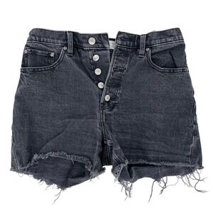 Abercrombie & Fitch Curve Love High Rise 4 Inch Short Washed Black Denim 27‎ 4